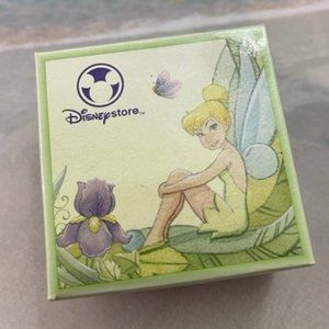 Vintage Disney Two Tone Square Tinkerbell Ladies Watch with Purple Leather Band